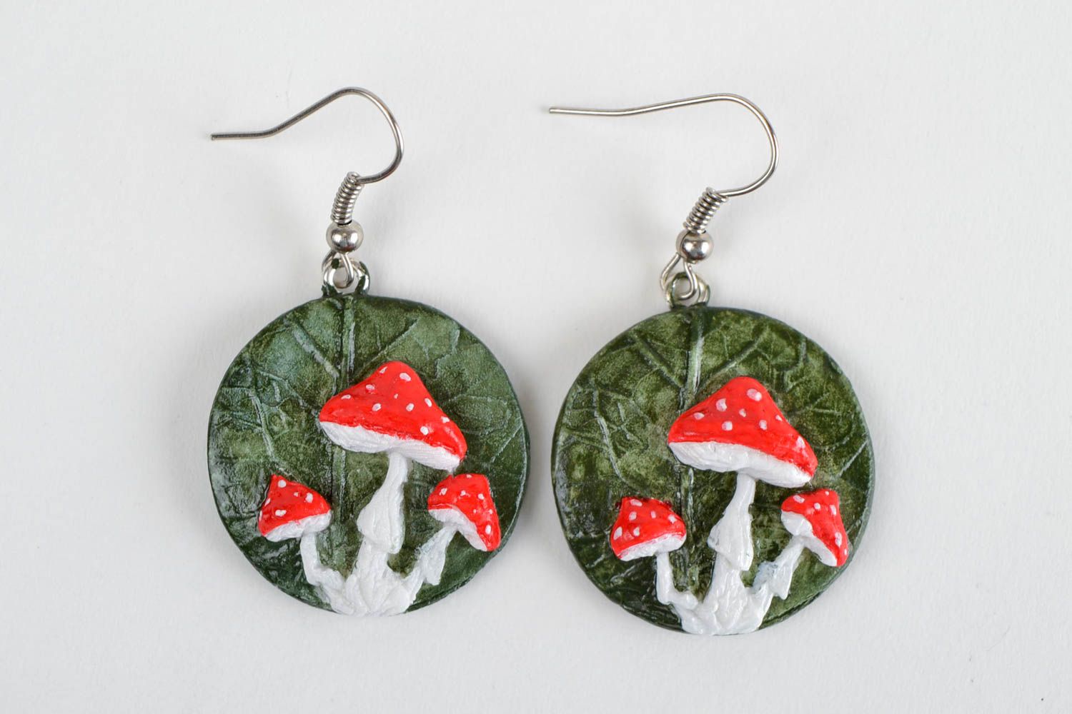 Handmade earrings polymer clay designer jewelry dangling earrings gifts for girl photo 3