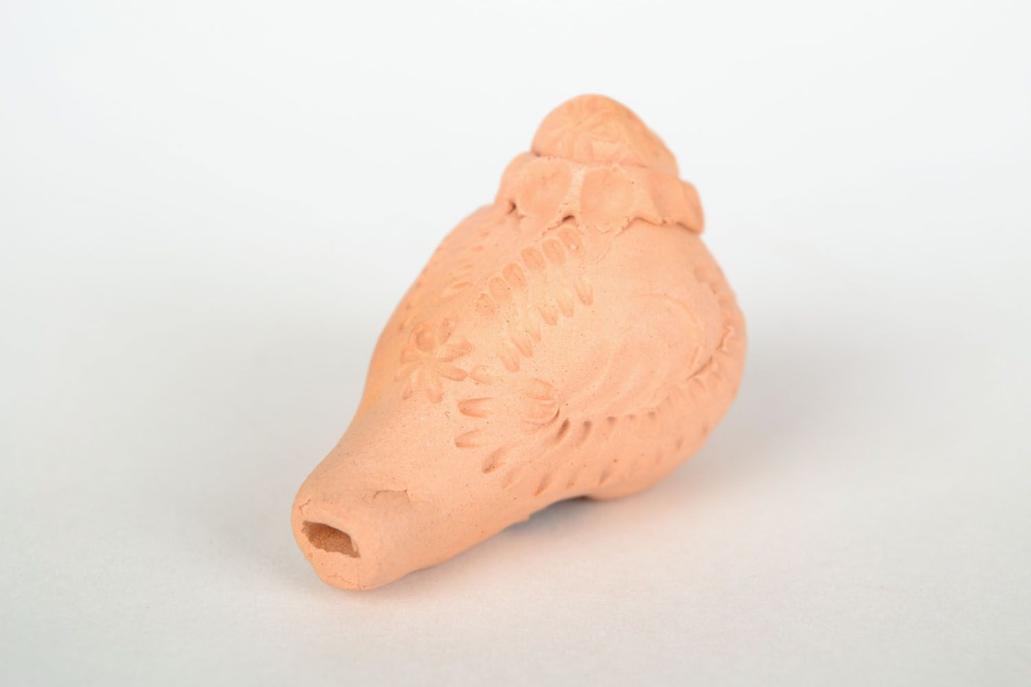 Apito de argila brinquedo de cerâmica artesanal  foto 5