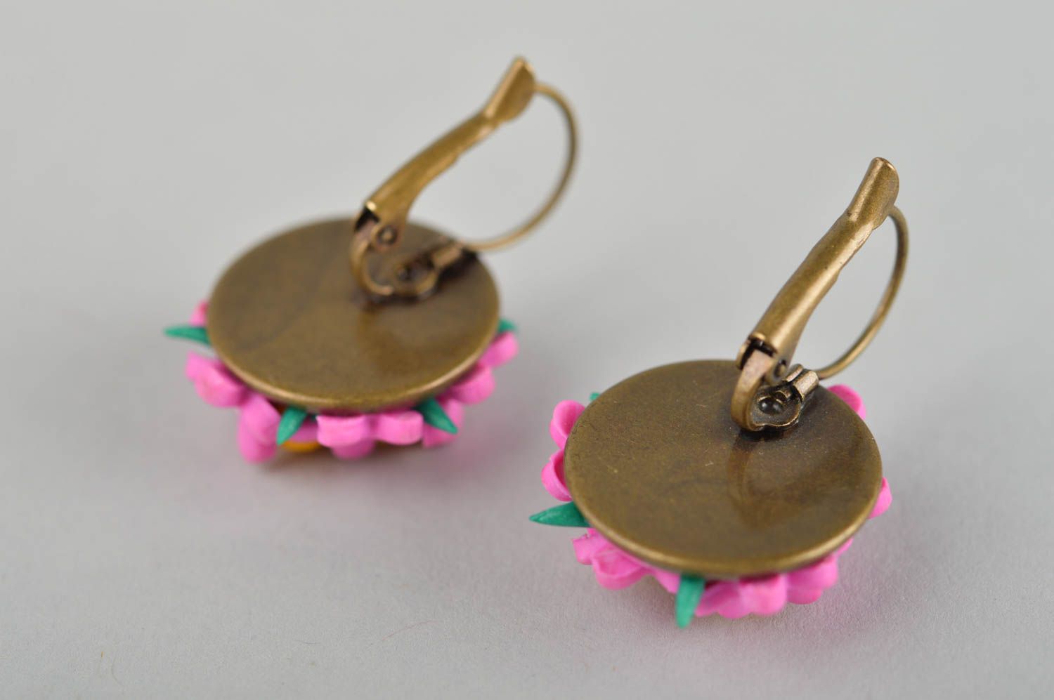 Handmade earrings designer earrings fashion accessories flower jewelry photo 3