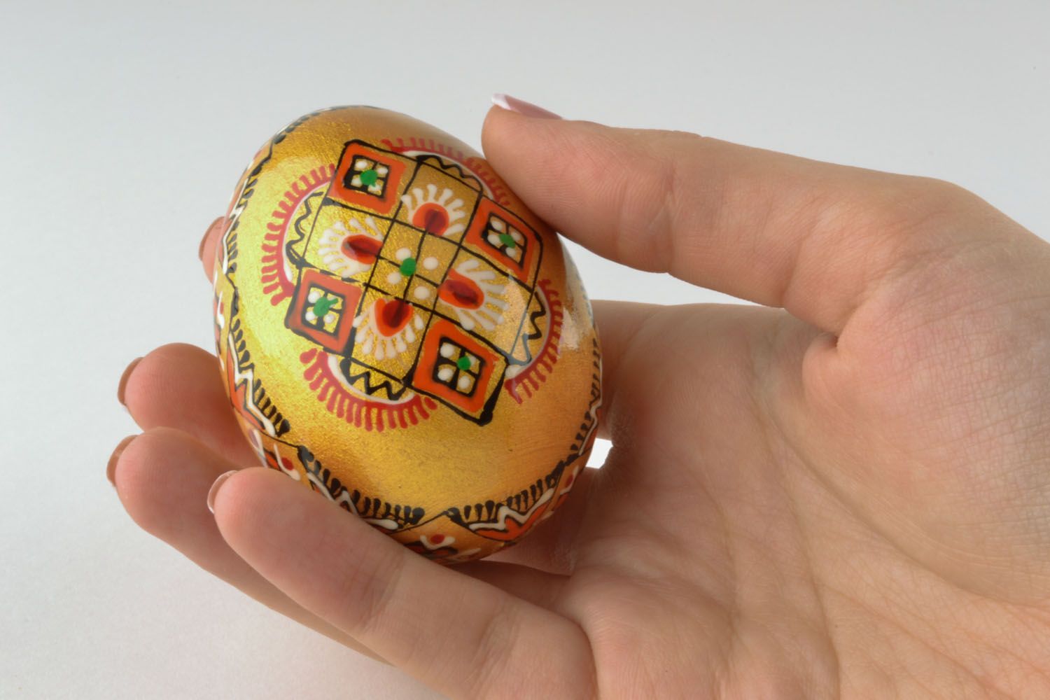 Wooden painted egg Easter Holiday photo 5