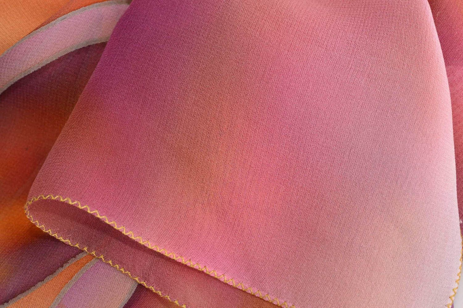 Bufanda de moda hecha a mano pintada pañuelo de seda regalo original para mujer foto 5
