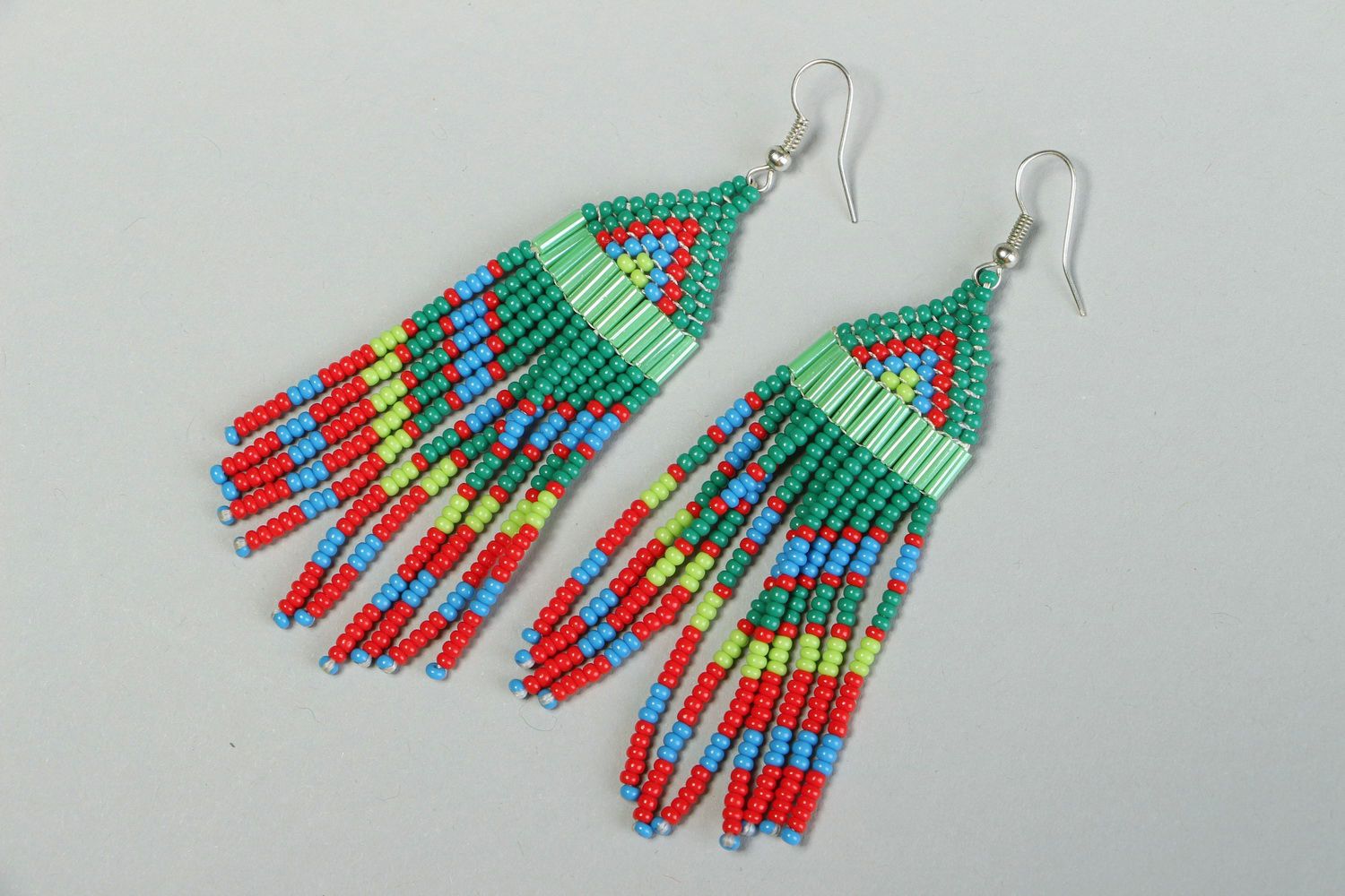 Bright earrings in ethnic style photo 3