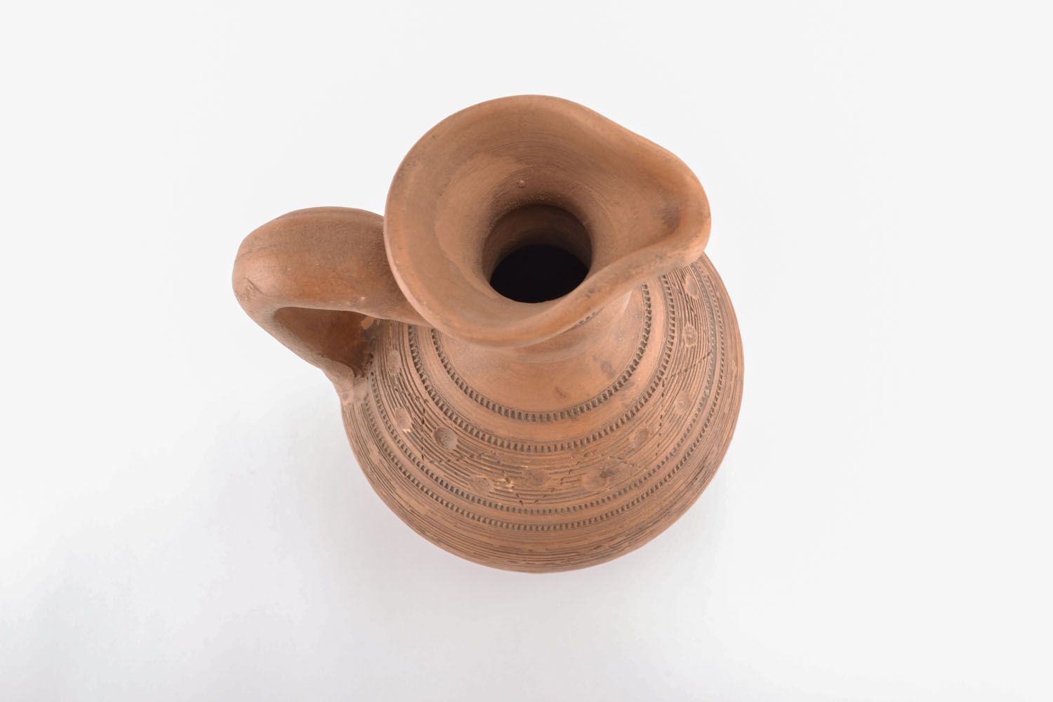 Handmade 30 oz ceramic bottle ceramic pitcher with handle 2,41 lb photo 2