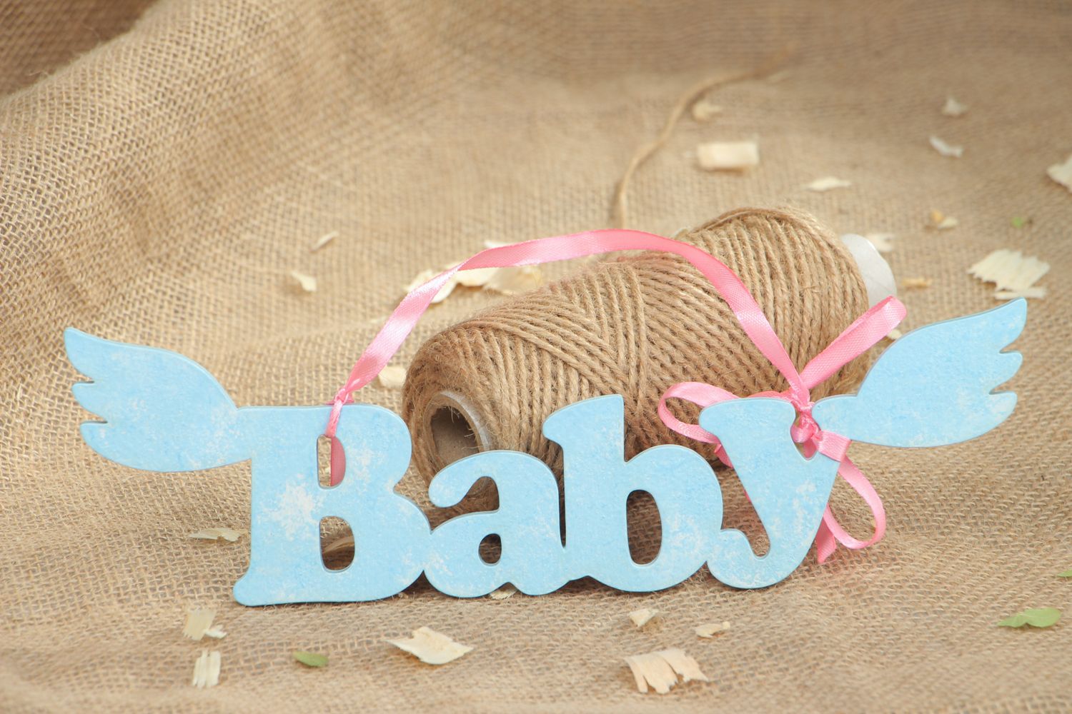 Handmade plywood lettering Baby photo 5