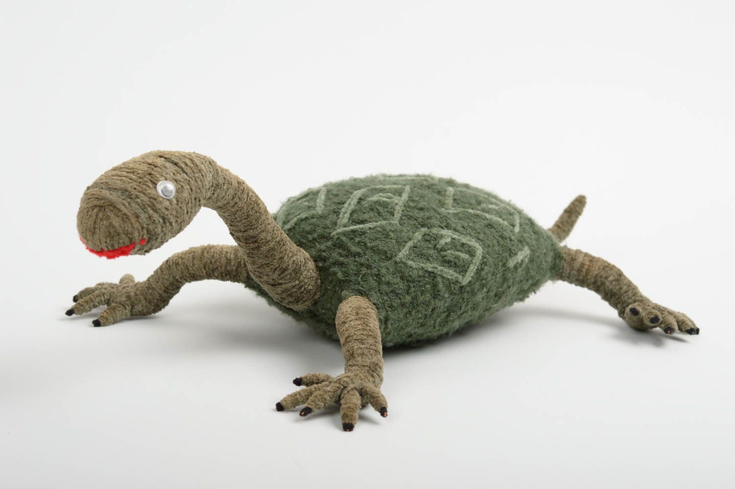 Jouet tortue Peluche faite main en fils Cadeau original pour enfant et décor photo 1