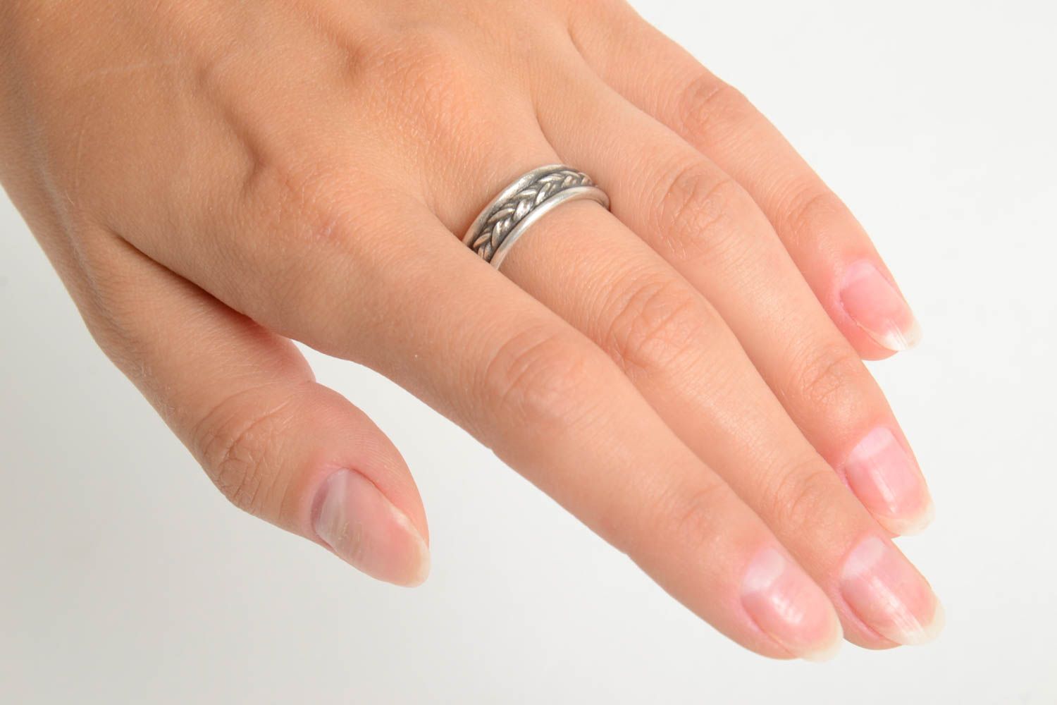 Кольцо ручной работы перстень женский металлическое украшение перстень фото 2