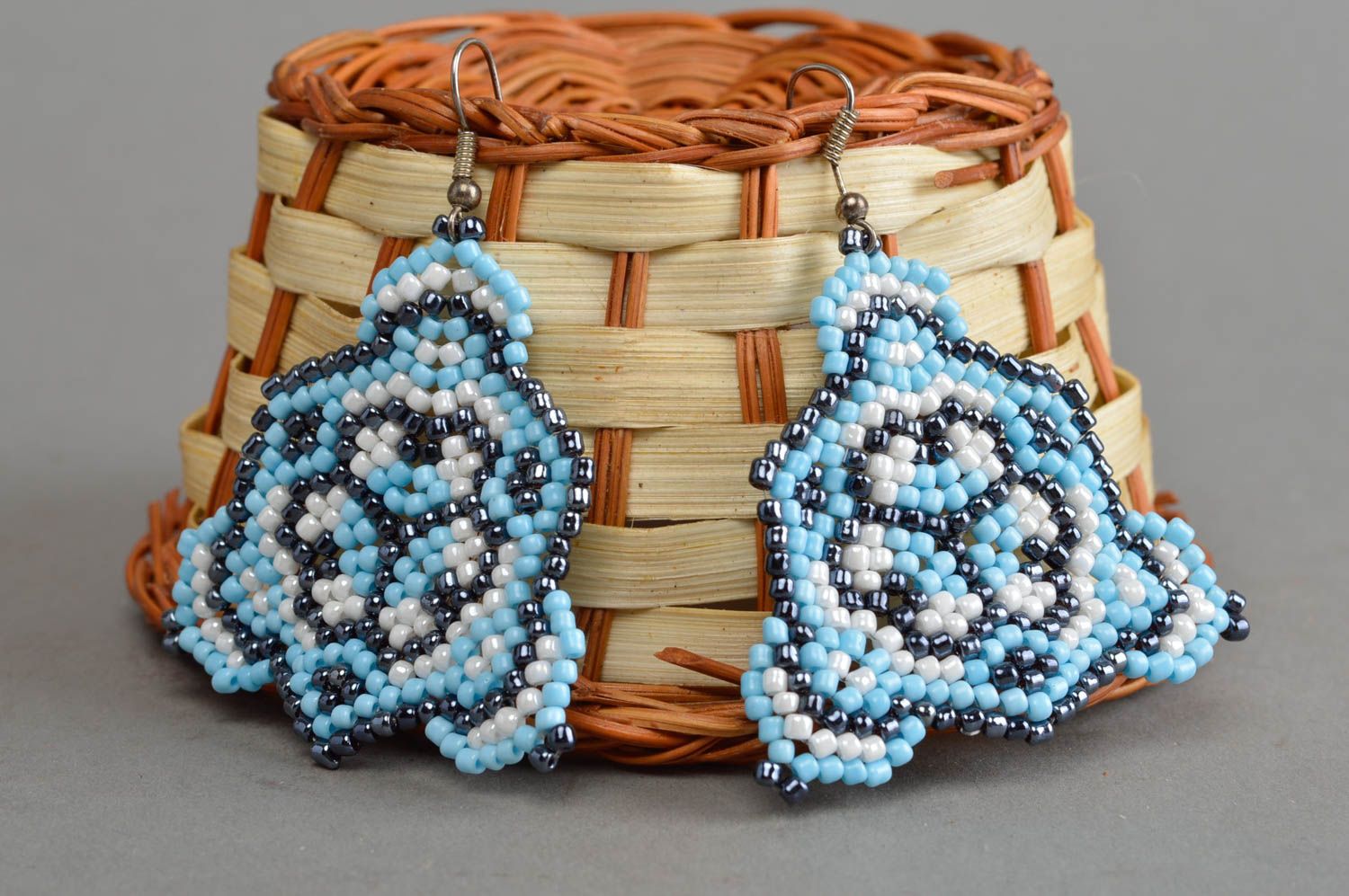 Handmade jewelry earrings beaded earrings artisan jewelry gift idea for sister photo 1
