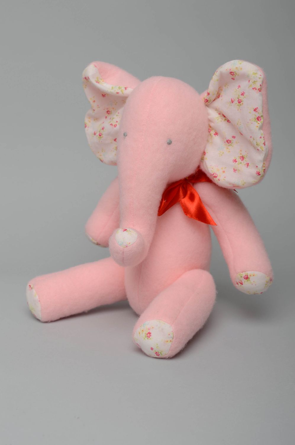 Handmade soft toy Pink Elephant photo 1