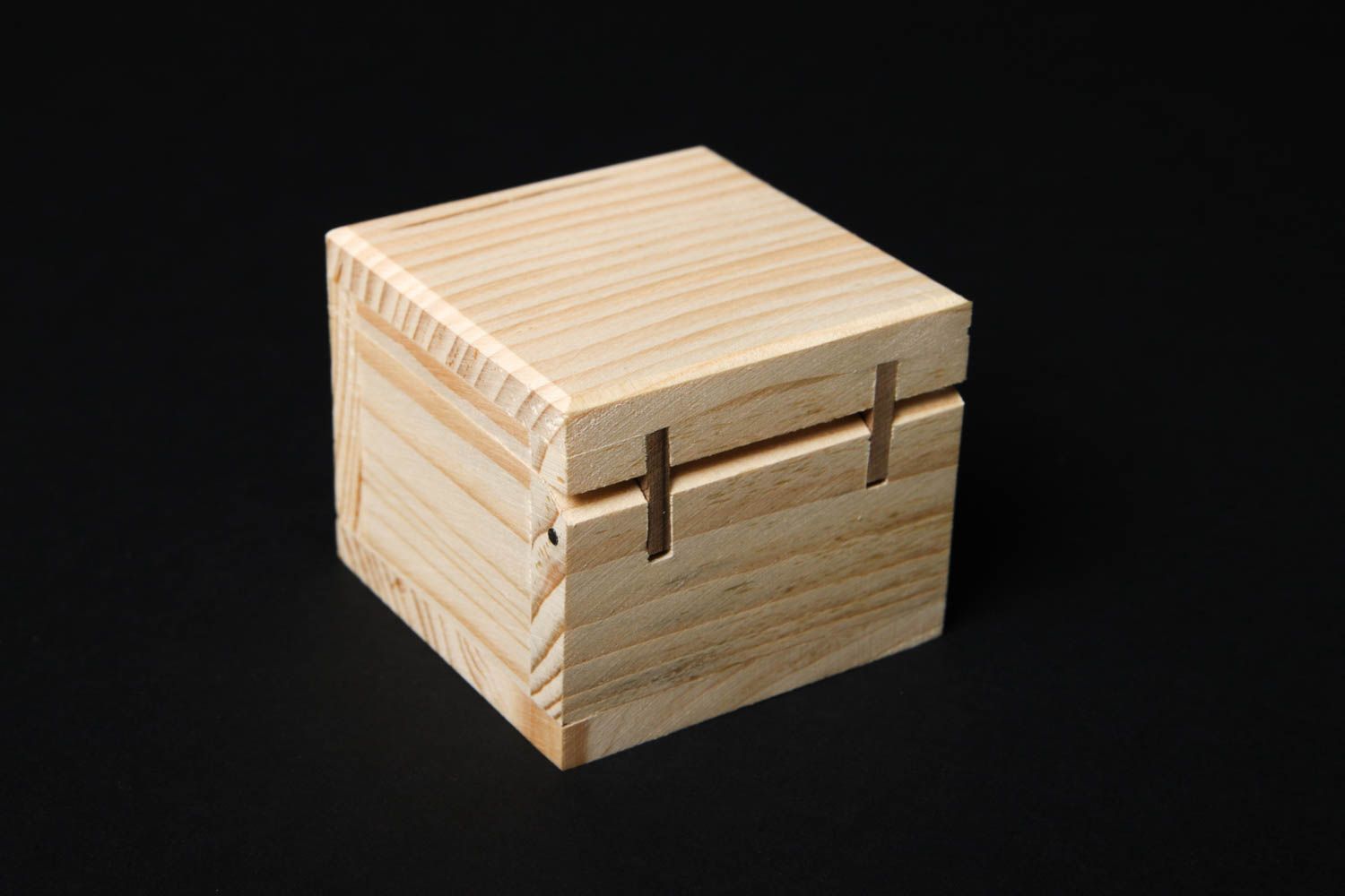 Boîte à bijoux faite main Coffret en bois à décorer carré Loisirs créatifs photo 4