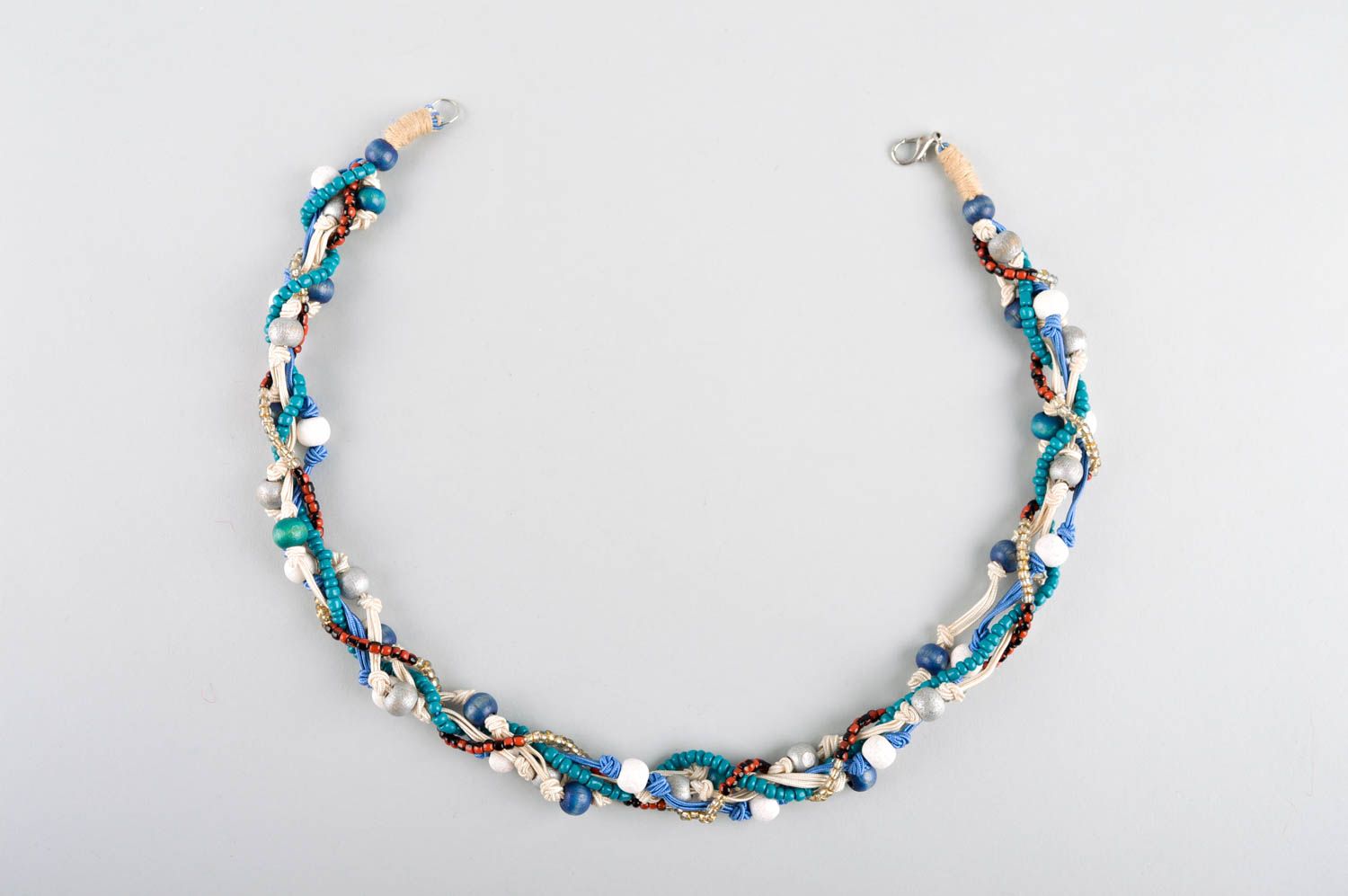 Damen Halskette aus Perlen Halsschmuck für Damen Schmuck Collier handgemacht foto 5