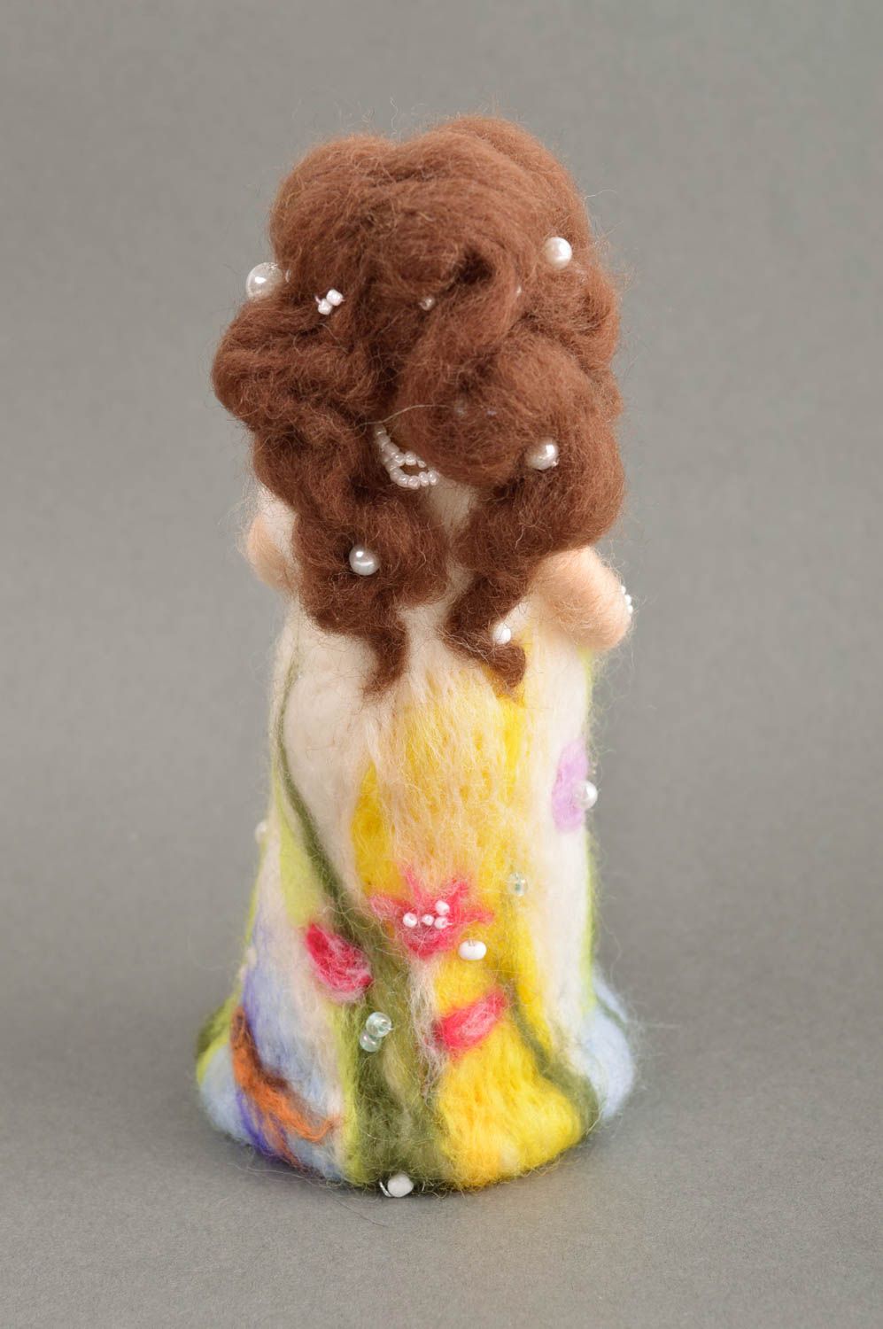 Декоративная кукла ручной работы игрушка из шерсти валяная игрушка беременная фото 5