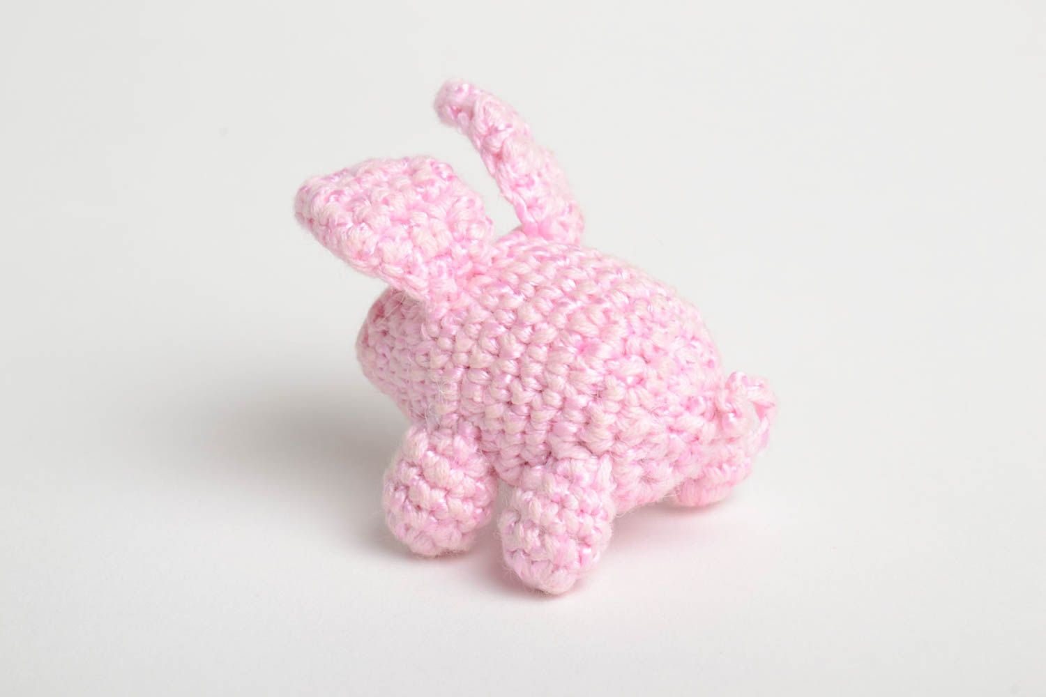 Игрушка ручной работы игрушка свинка подарок ребенку игрушка крючком розовая фото 3