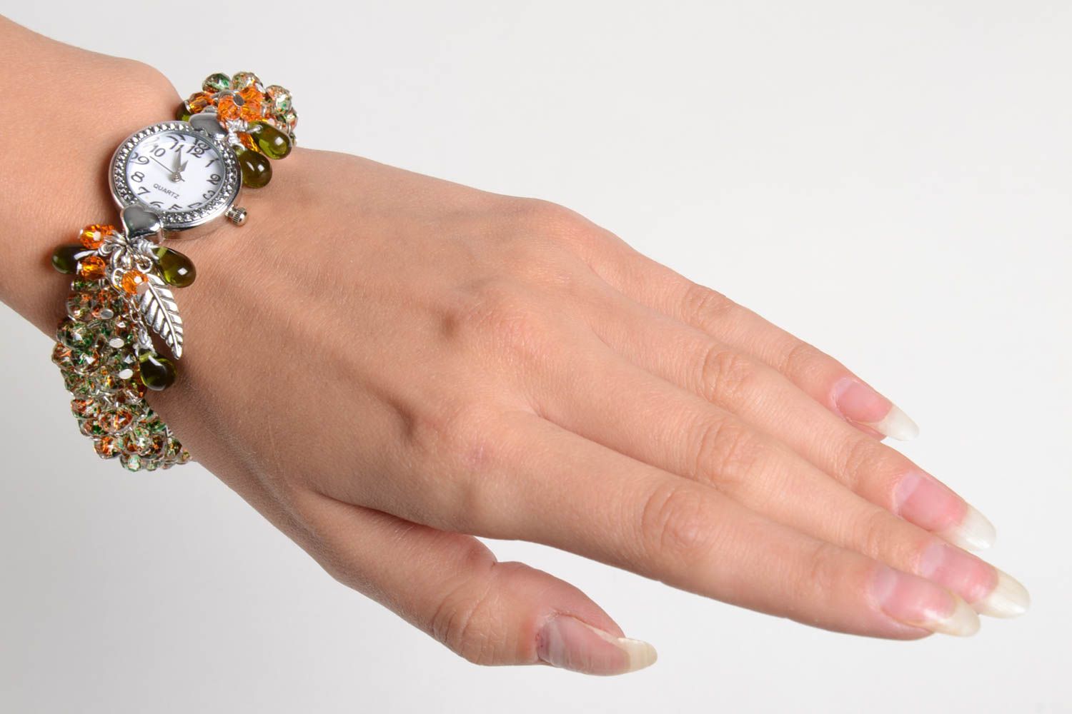Модная бижутерия хэнд мейд необычные часы очень красивые модный браслет фото 2
