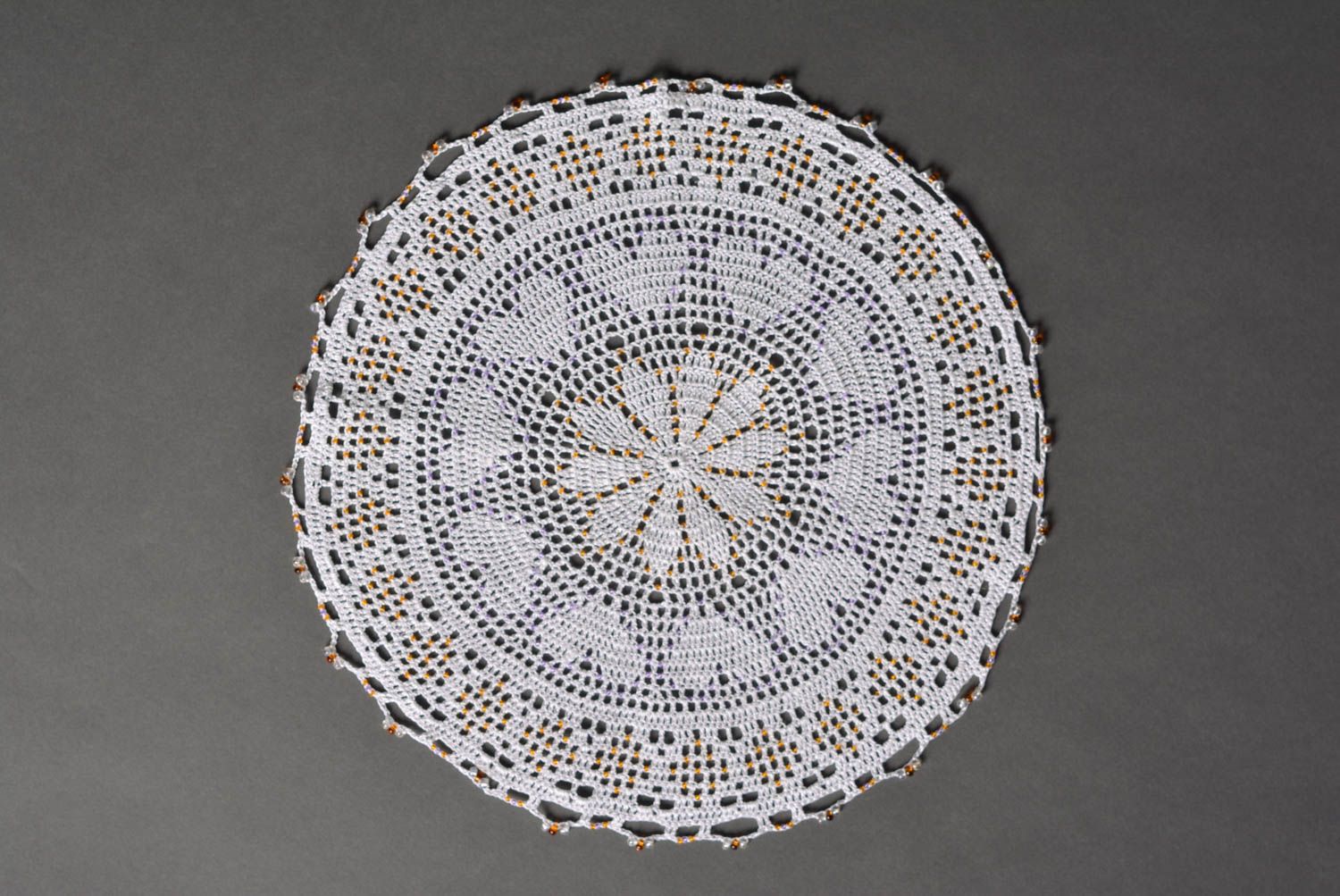Unusual handmade crochet lace napkin decorative table napkin home textiles photo 3