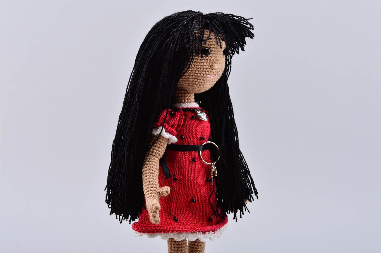 Muñeca de tela bonita hecha a mano juguete tejido regalo original para niña foto 4