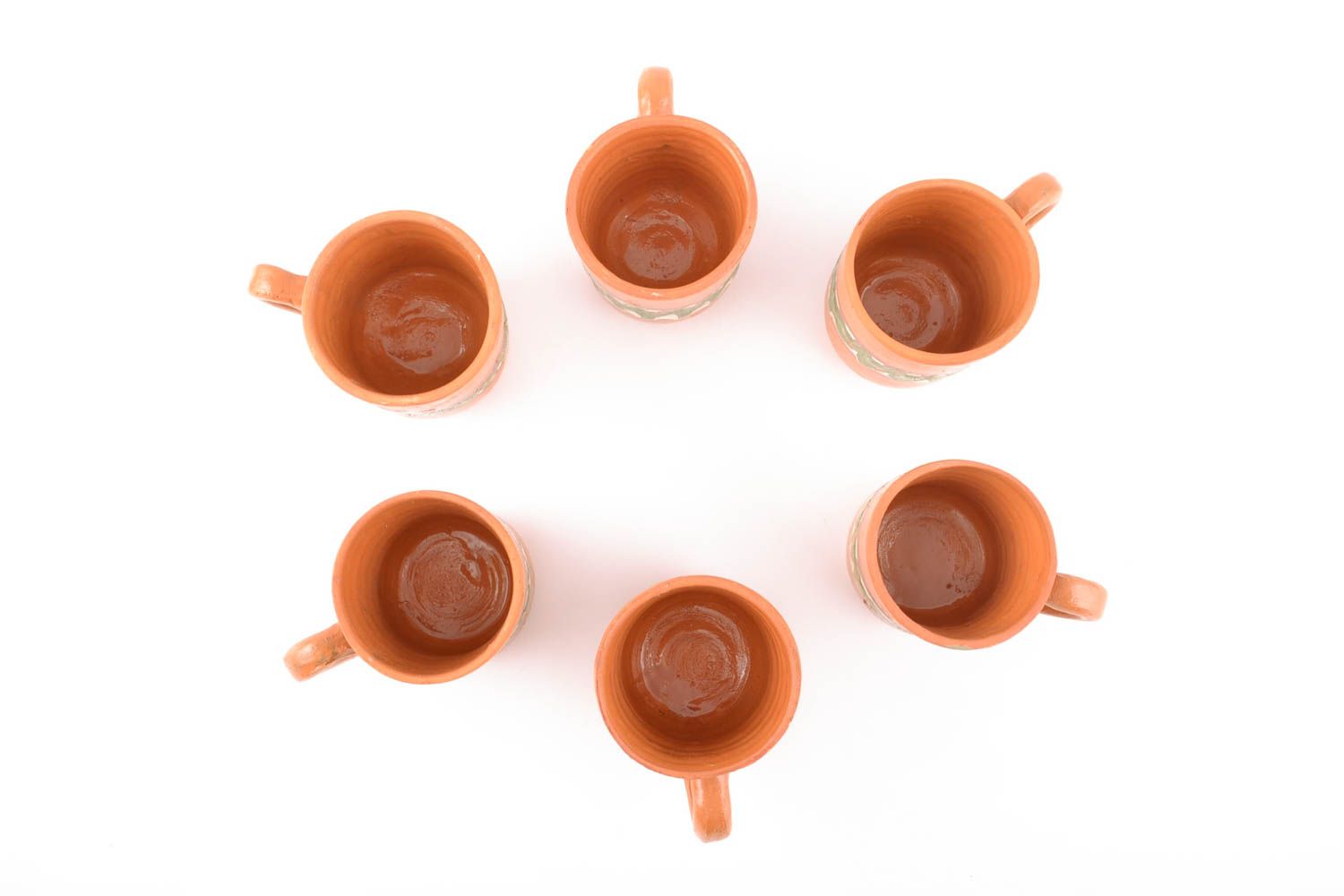 Set de tasses à café en céramique peintes faites main 6 pièces 10 cl de design photo 3