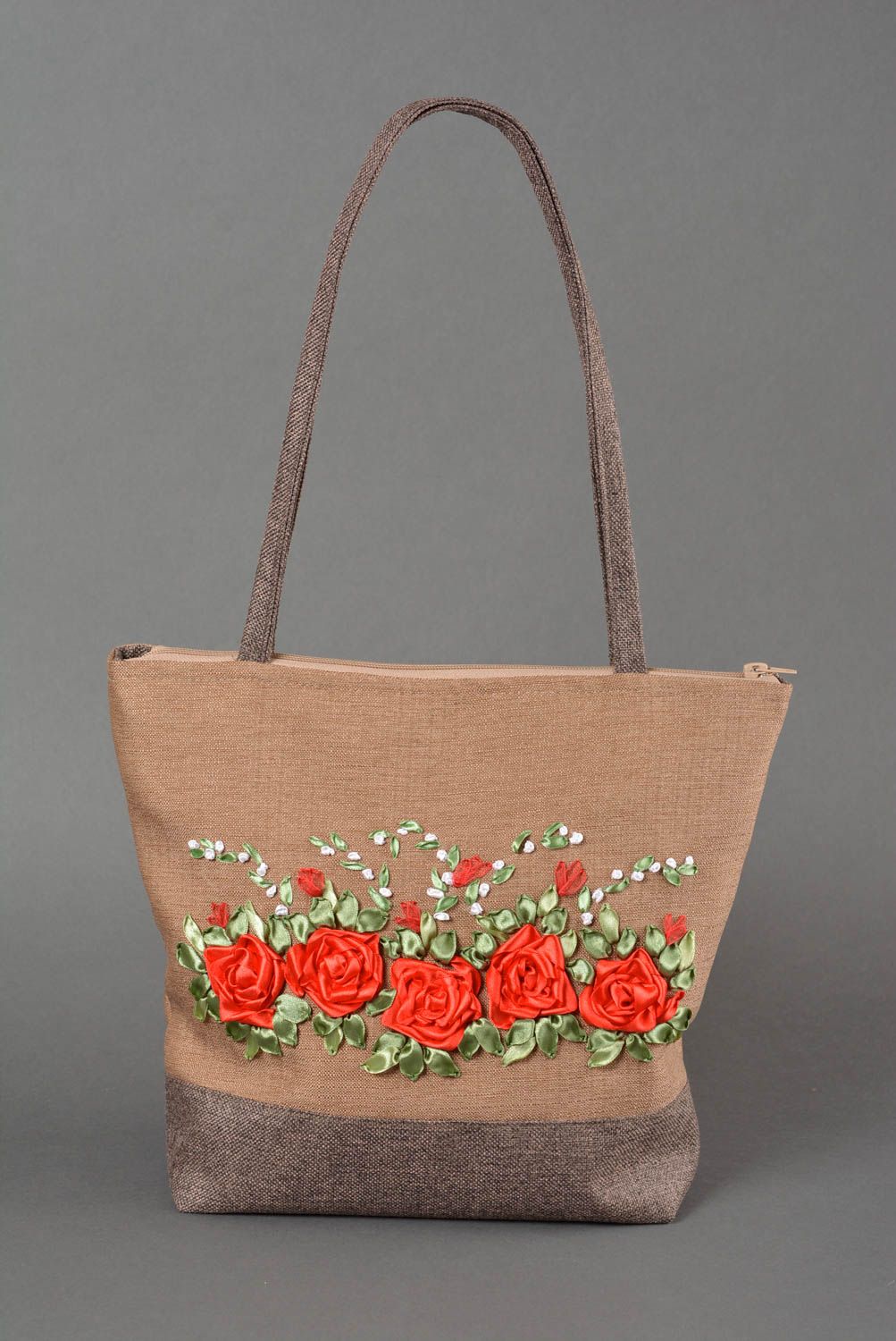 Embroidery Detail Satchel Bag Trendy Pu Leather Crossbody - Temu