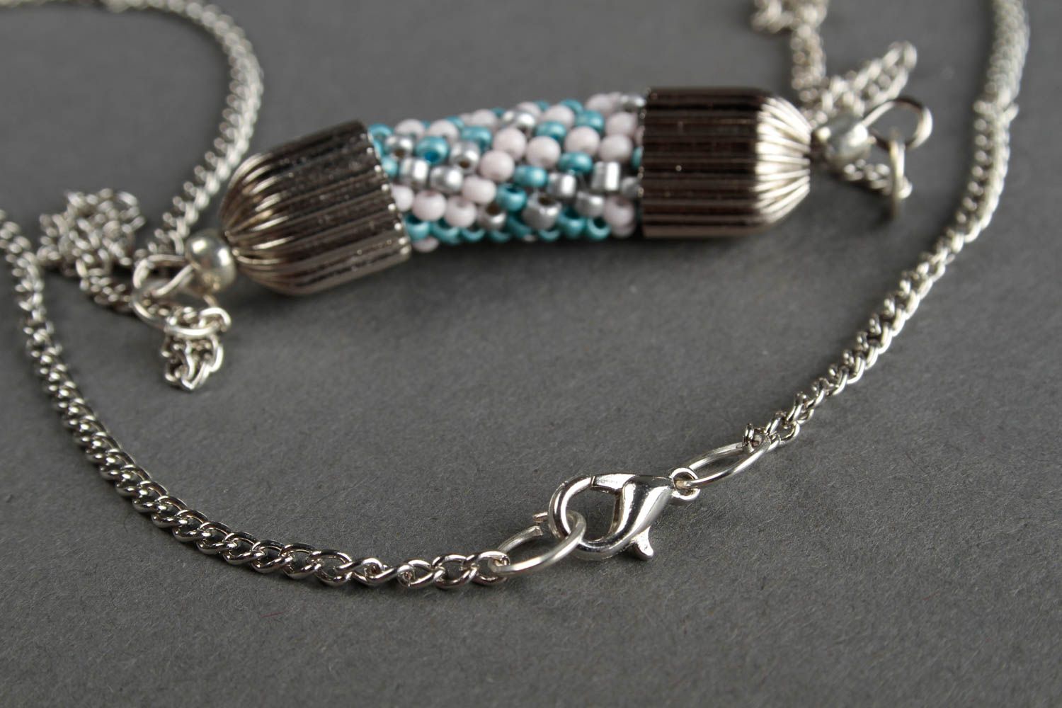 Handmade beautiful beaded necklace stylish elegant necklace female jewelry photo 5
