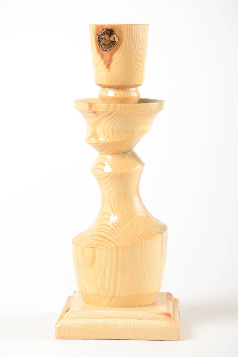 Kerzenhalter aus Holz Handmade Geschenk Idee Haus Dekoration Tisch Kerzenständer foto 2