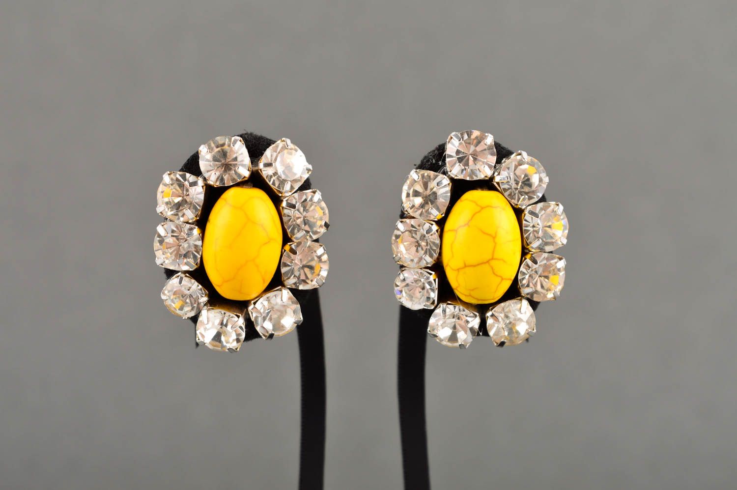 Handmade earrings lemon leather earrings unique jewelry accessories for girls photo 1