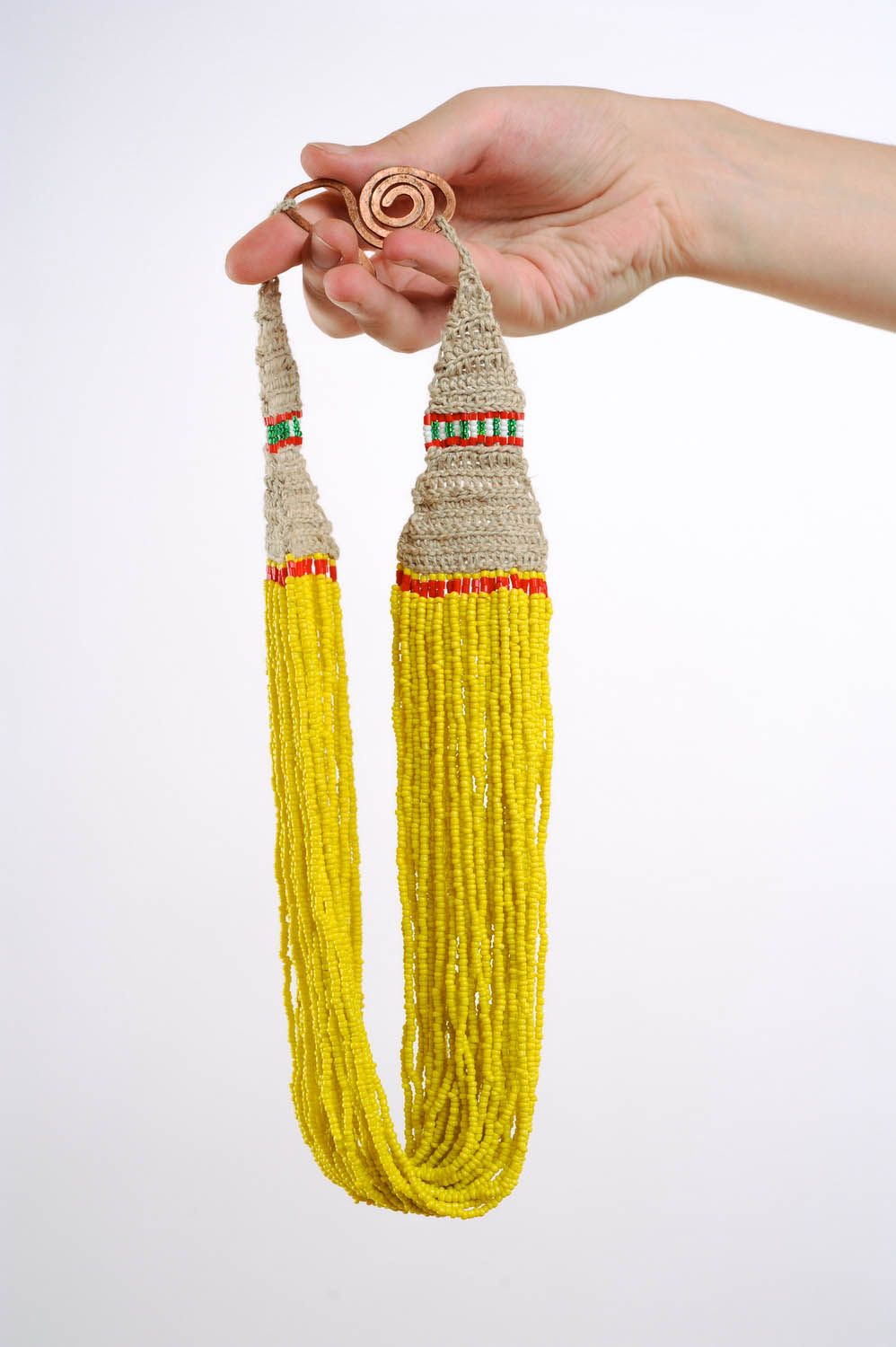 Multi-row beads in ethnic style photo 5