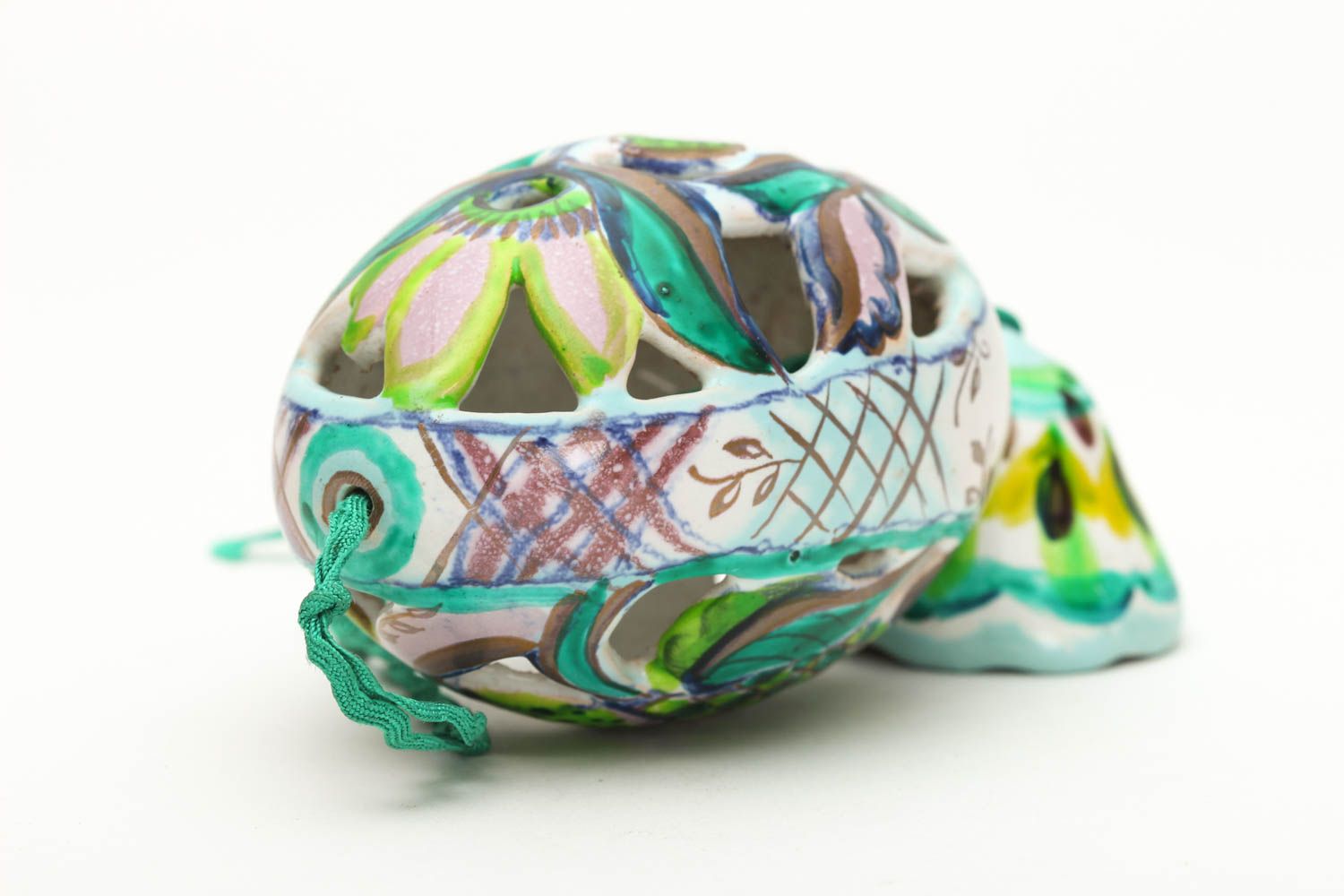 Huevo original de arcilla hecho a mano elemento decorativo regalo para Pascua foto 2