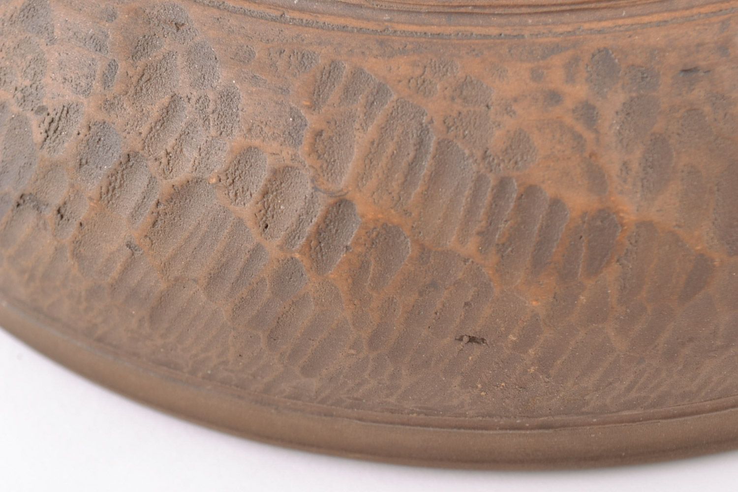 Braunes Keramik Pfannenset aus Ton in Milchbrennen Technik 3 Stück mit Fassungsvermögen 300 ml foto 4