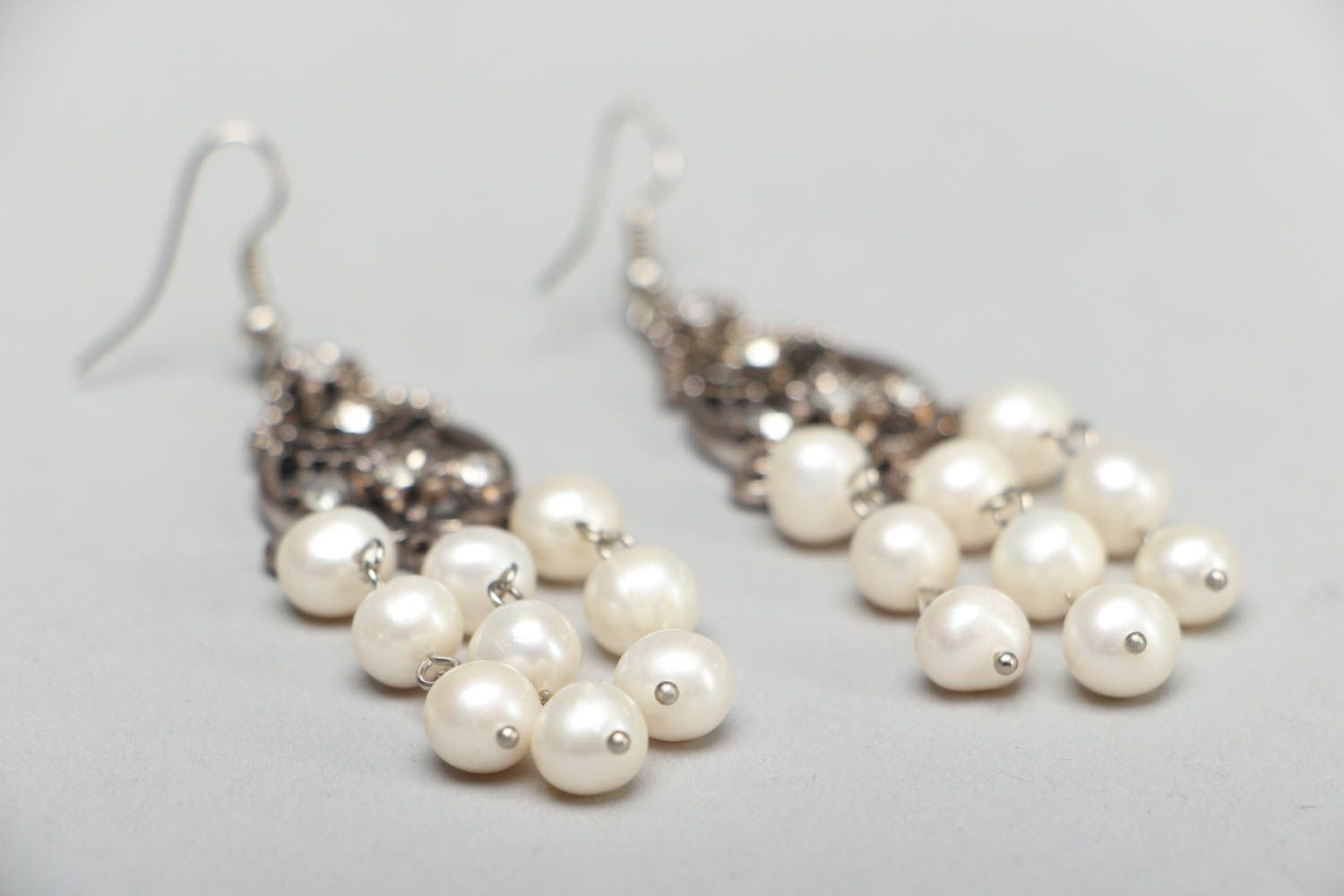 Boucles d'oreilles à pendeloques en perles en plastique photo 2
