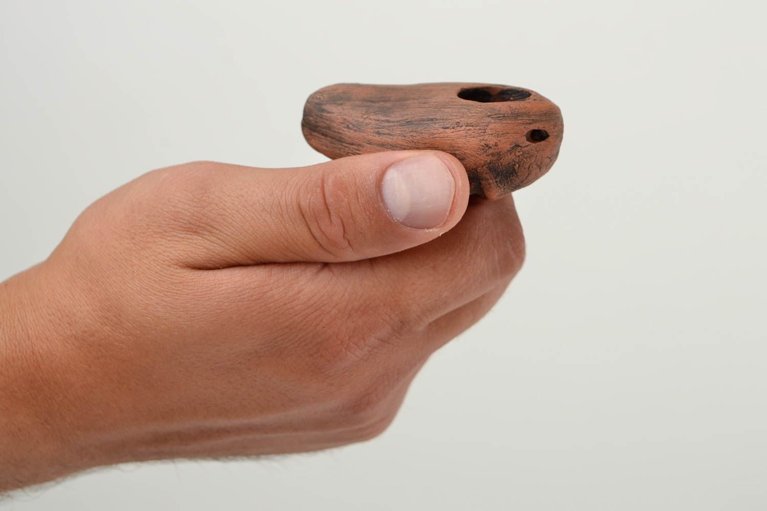 Pipa de arcilla artesanal accesorio para fumador regalo original para hombres foto 2