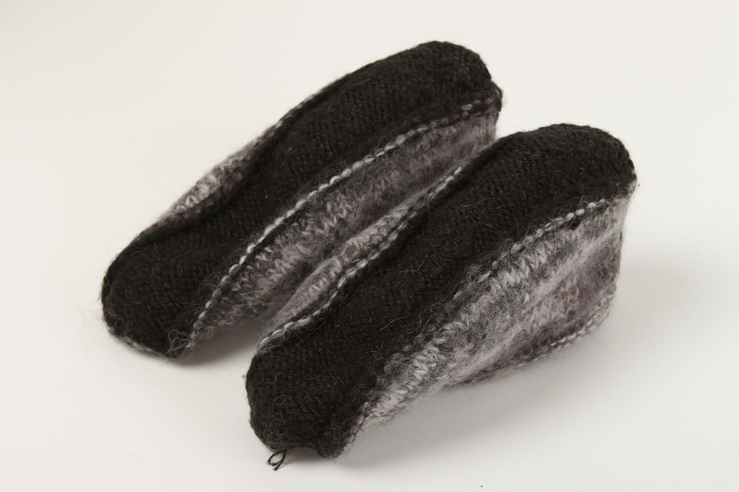 Unusual handmade knitted slippers home goods slippers for men gift ideas for him photo 4