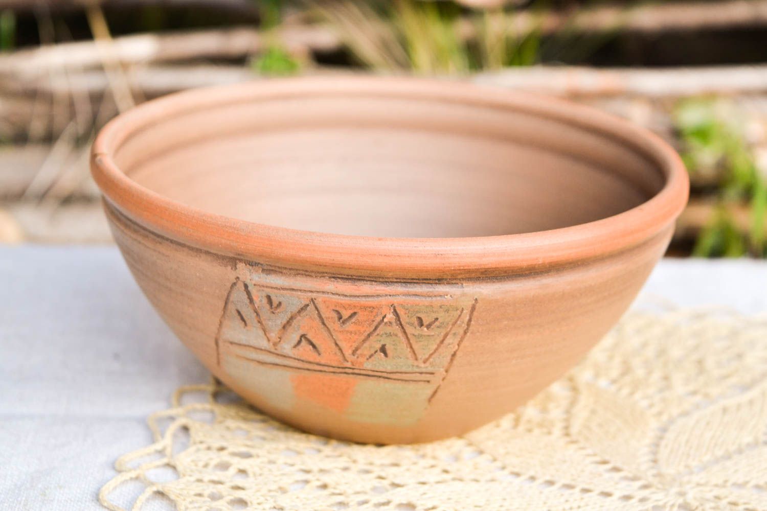 Handmade bowl clay bowl ceramic tableware clay utensils eco friendly pottery photo 1