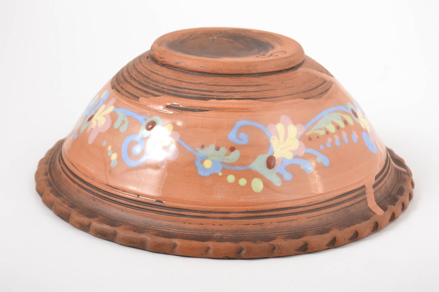 Глиняная тарелка ручной работы керамическая посуда для духовки глубокая тарелка фото 8