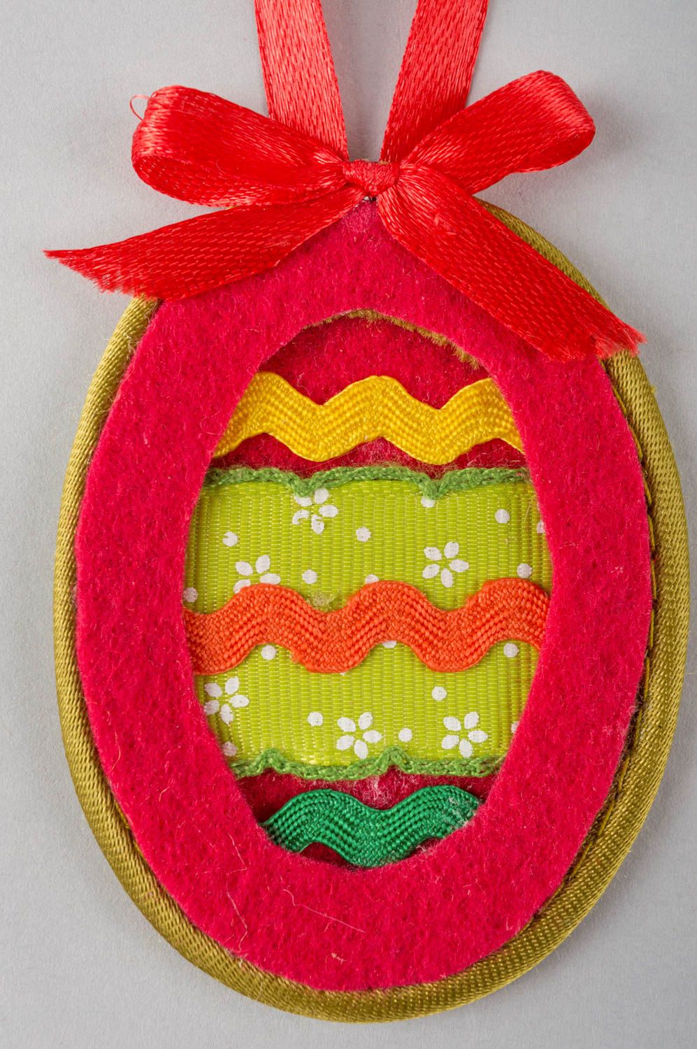 Oeuf de Pâques fait main Suspension décorative en tissu jolie Décoration maison photo 4