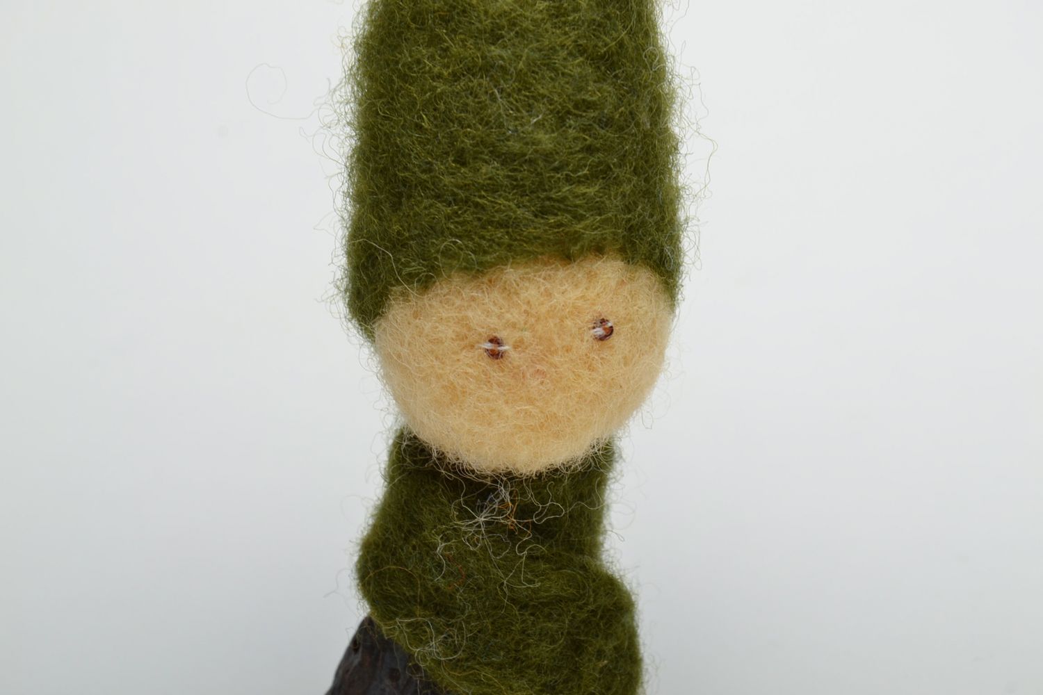 Handmade soft toy felted of wool Gnome photo 3