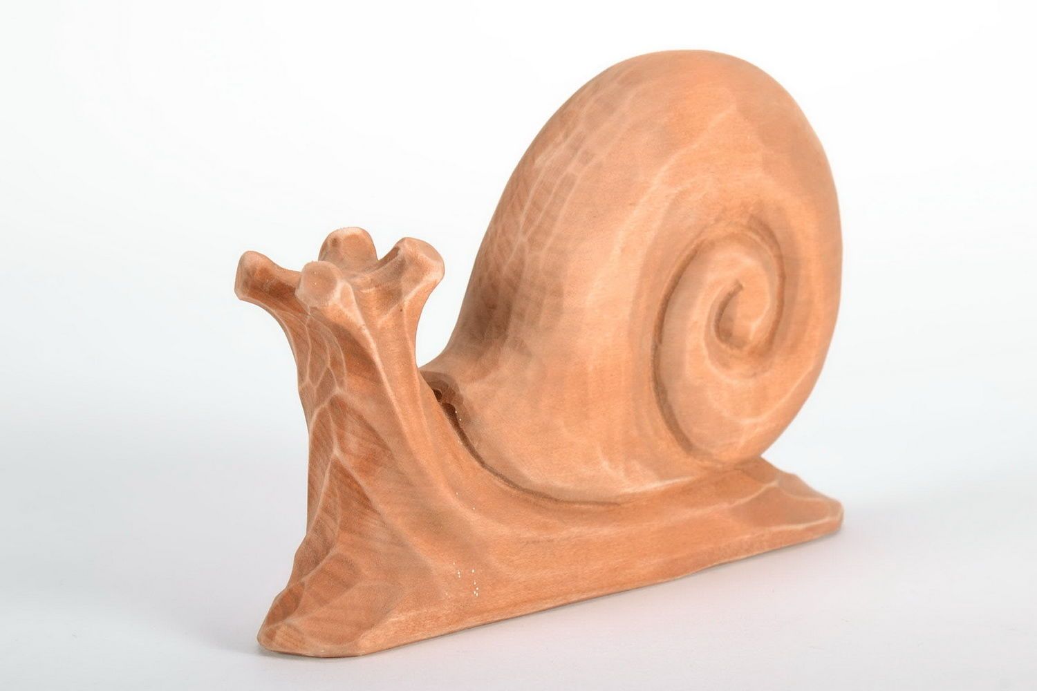 Escargot déco fait main Statuette en bois érable design Déco maison sculptée photo 3