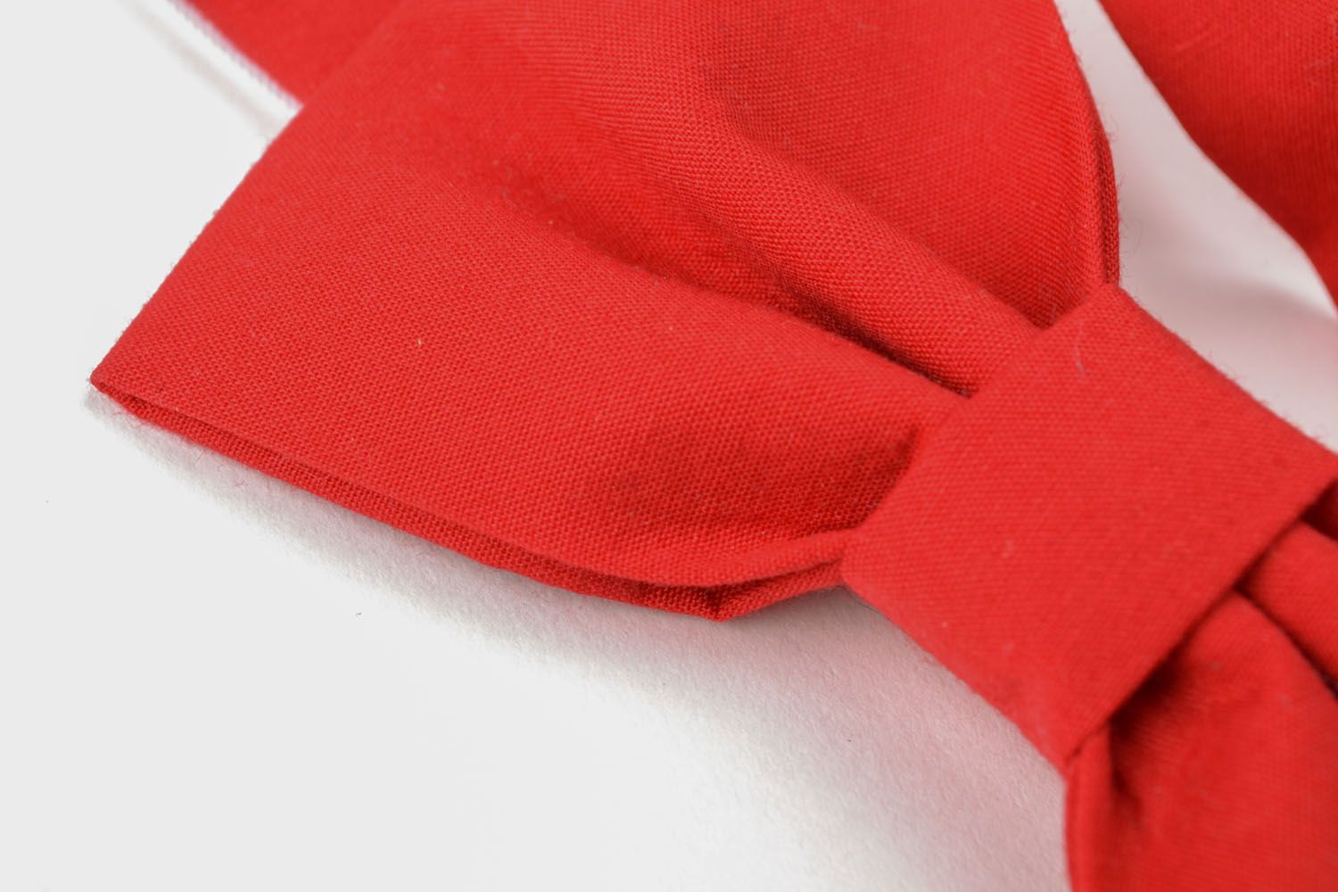 Red cotton bow tie photo 4
