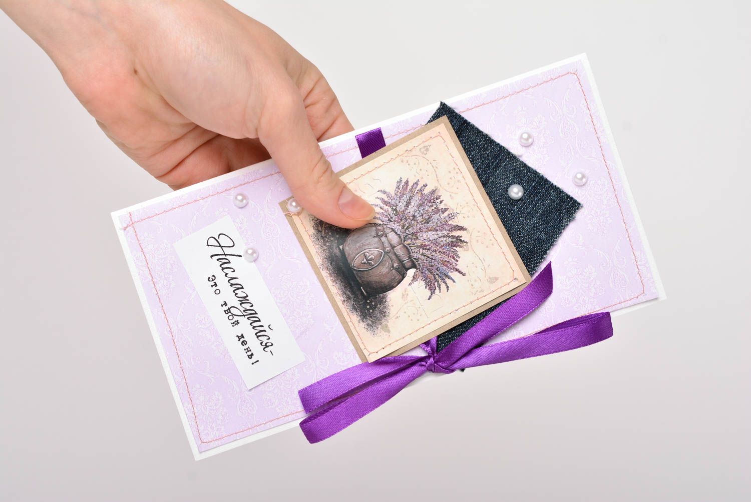Unusual handmade post card homemade greeting card small handmade gifts photo 1