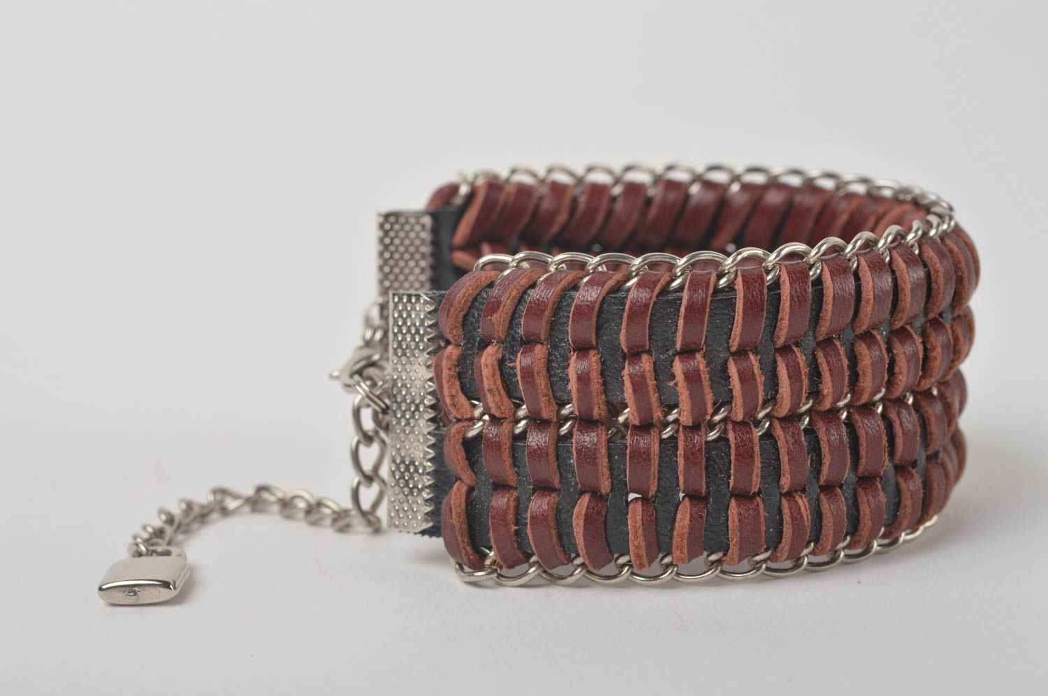 Beautiful handmade leather bracelet wrist bracelet designs cool jewelry photo 2