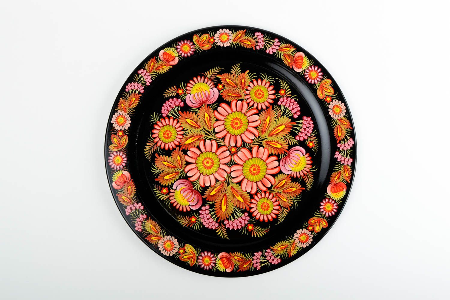 Декор на стену ручной работы оригинальная декоративная тарелка расписная посуда фото 4