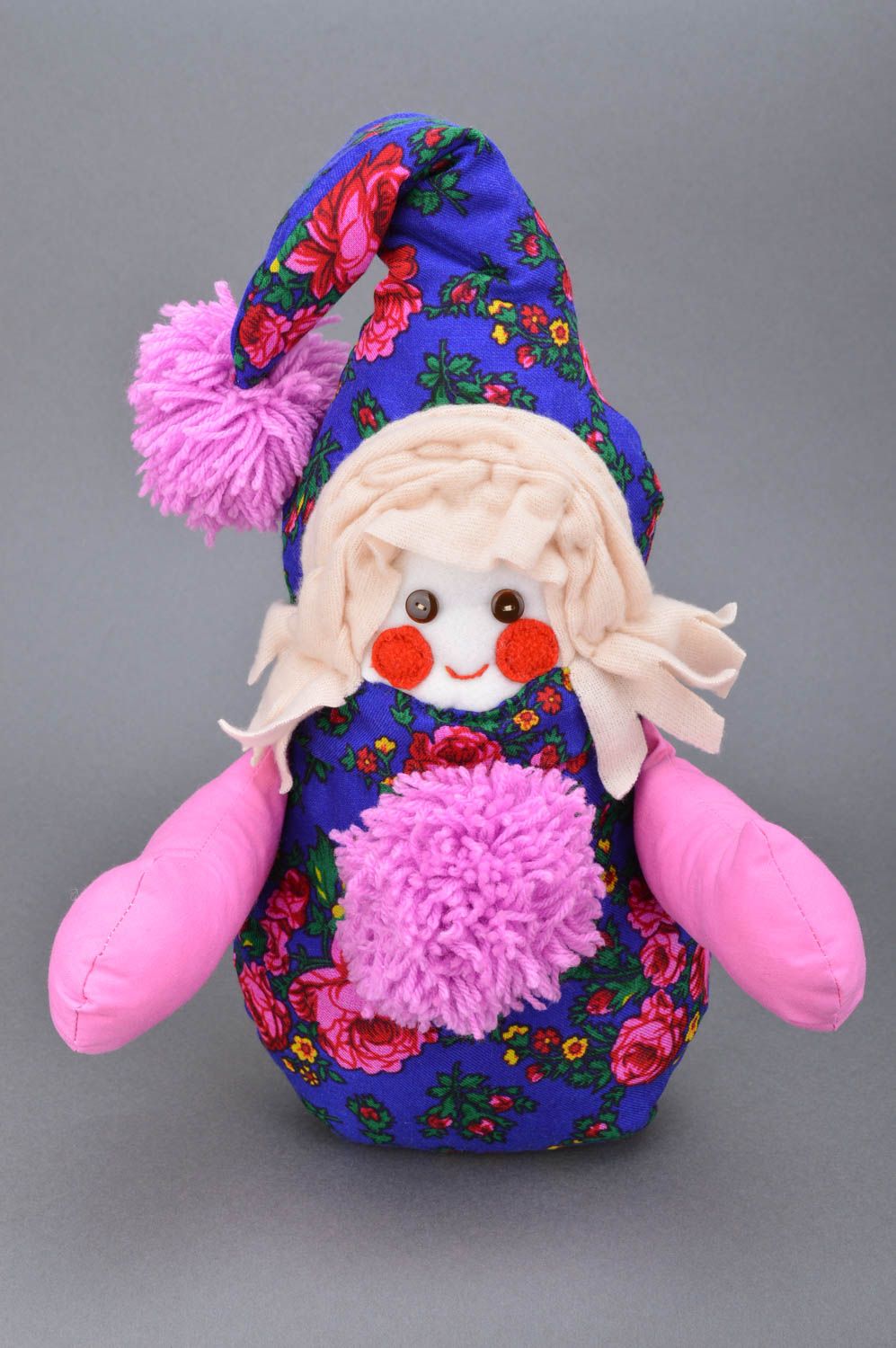 Кукла из ткани кукла ручной работы мягкая кукла авторская кукла гномик детский фото 3