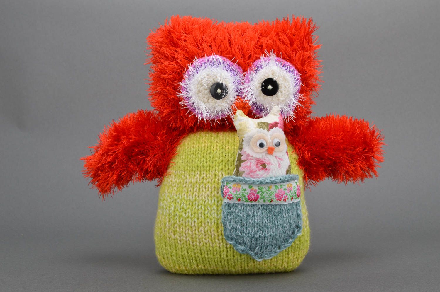 Handmade stuffed owl toy decorative soft toy gift for baby nursery decor ideas photo 2