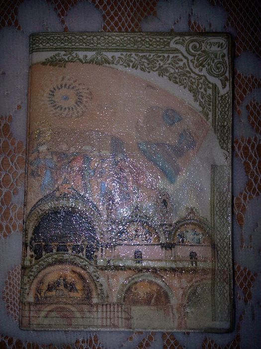 Красивая обложка на паспорт с принтом ручной работы Винтаж фото 2