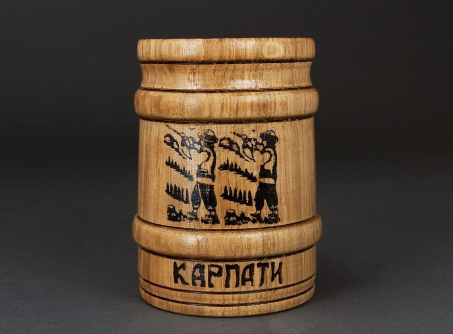 Wooden mug Carpathians photo 1