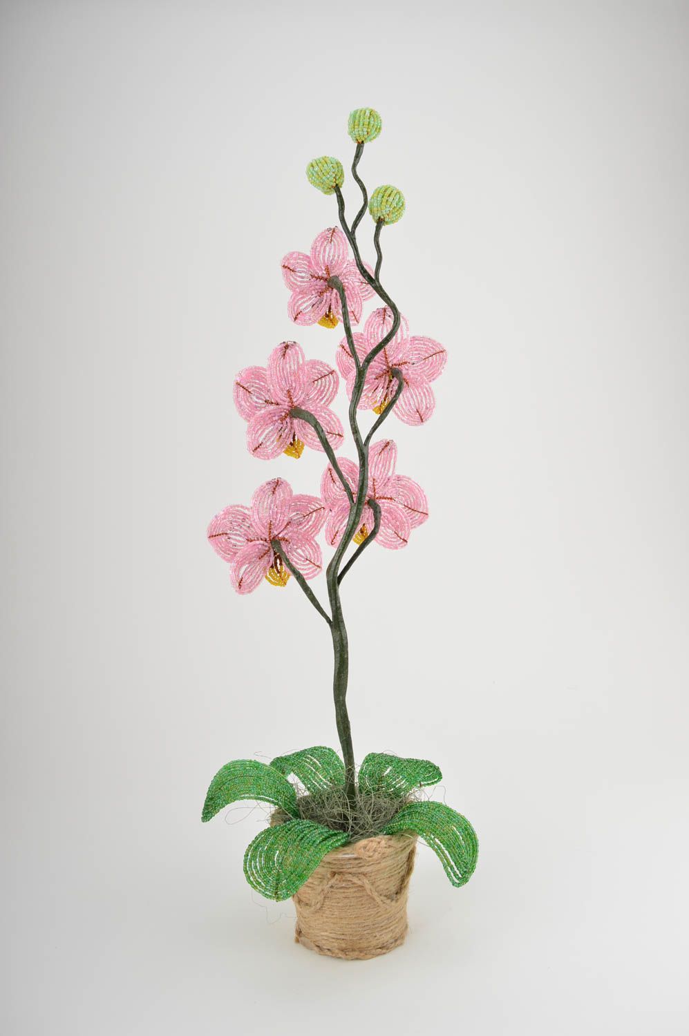 Künstliche Orchidee handmade Wohn Accessoire Deko Blume Haus Deko originell zart foto 5