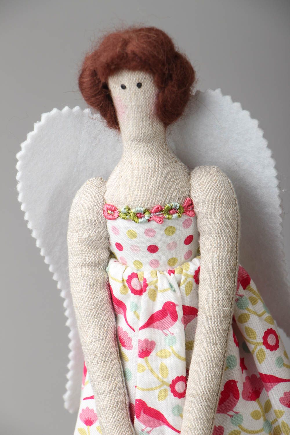 Авторская кукла из ткани Садовый ангел фото 2