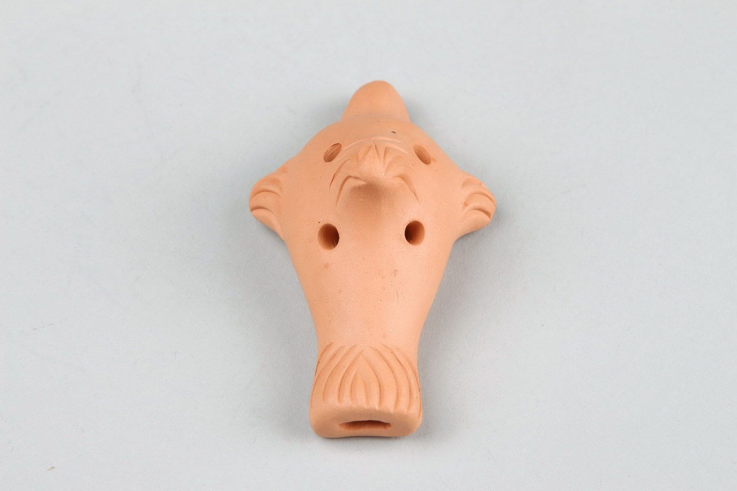 Silbato de cerámica Delfín, instrumento musical y juguete para niños foto 5