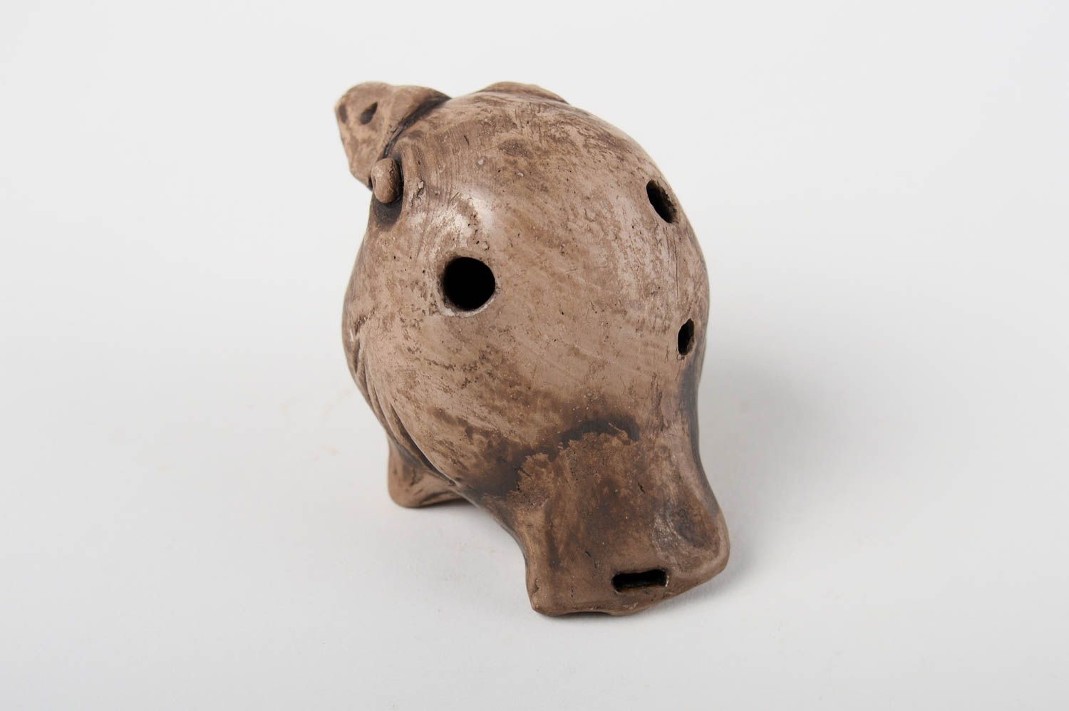 Керамическая свистулька ручной работы глиняная игрушка птица свистулька из глины фото 3
