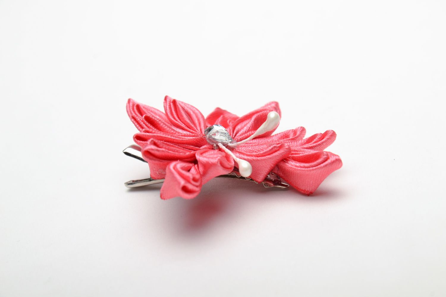 Handmade hair clip Coral Butterfly photo 3