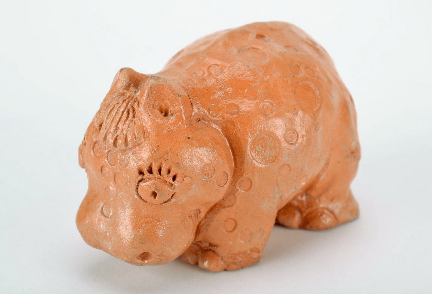 Figurine en argile faite main Hippopotame  photo 4