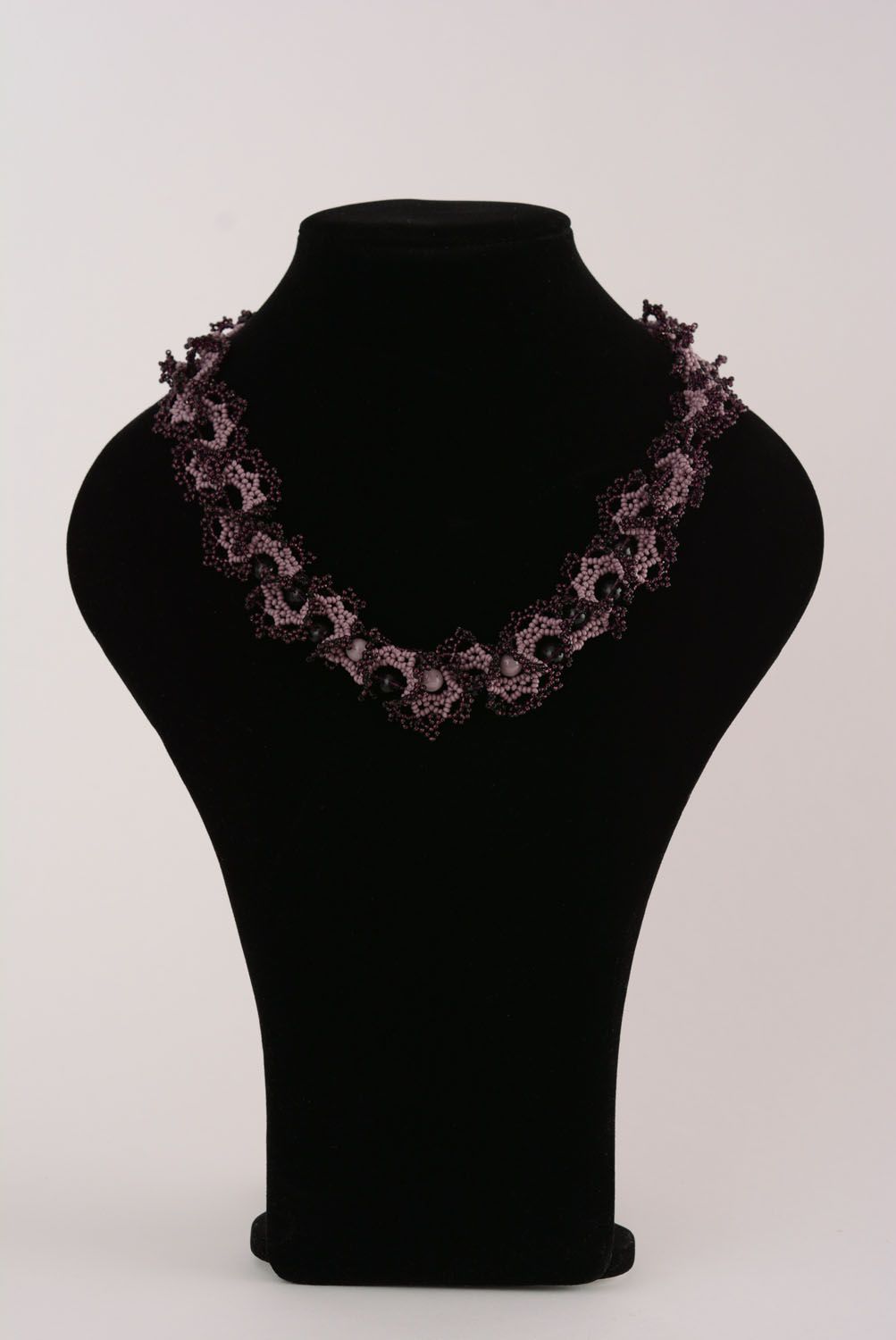 Beaded necklace Lilac photo 4